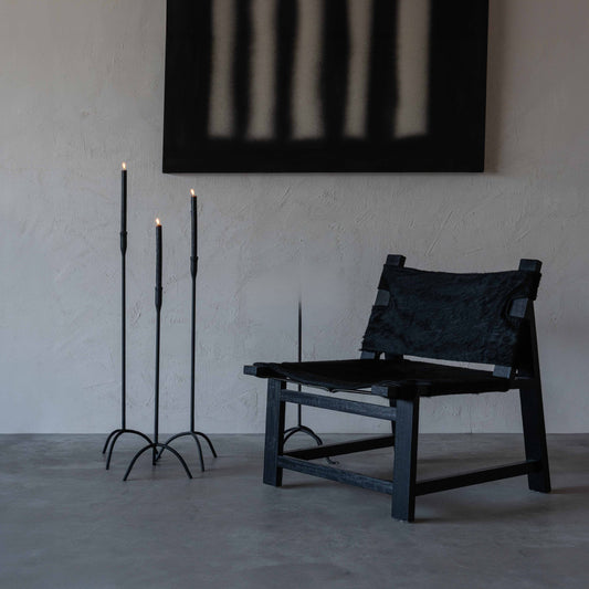 Set of Three Nordic Steel Candle Stand