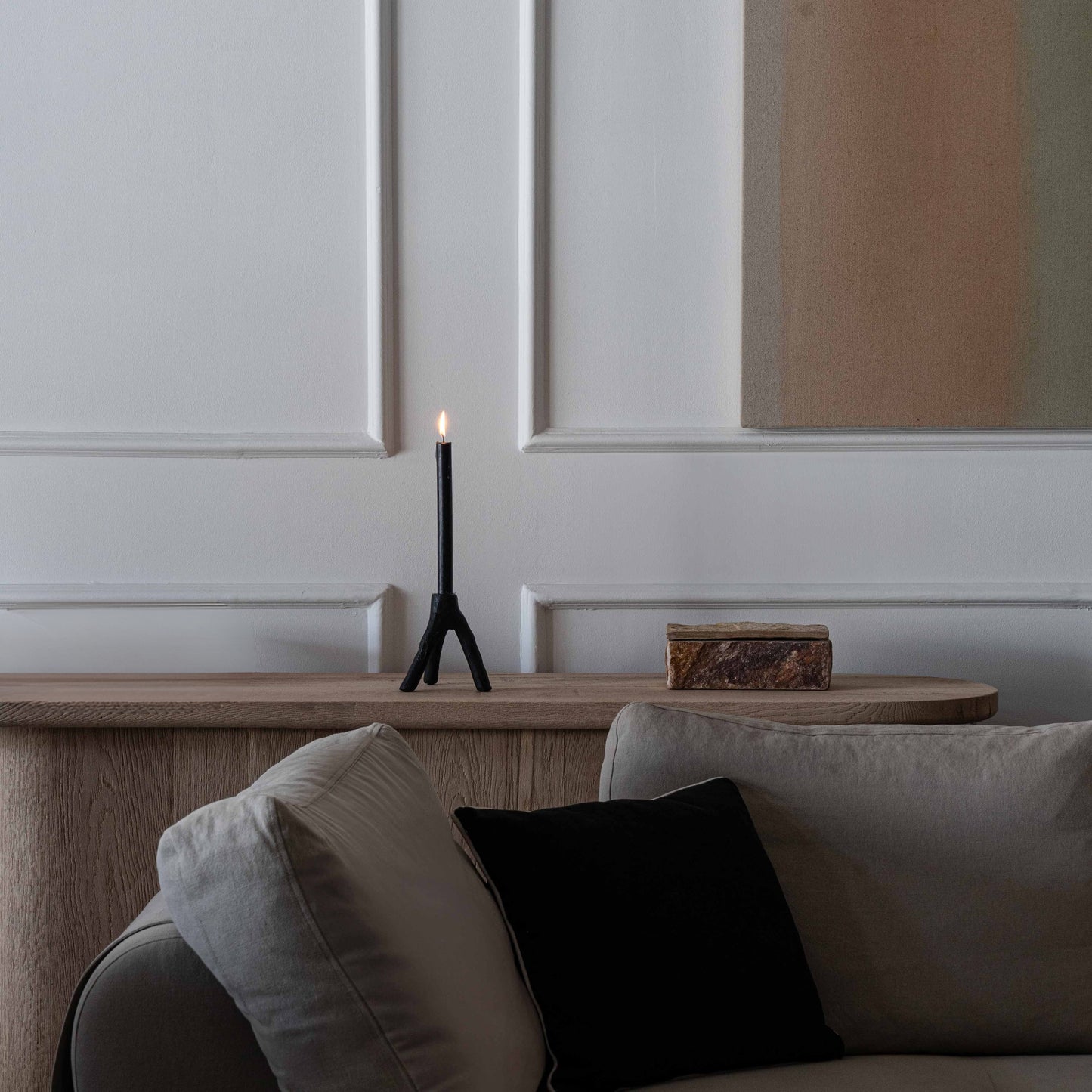 Cast Iron Triangle Candle Holder