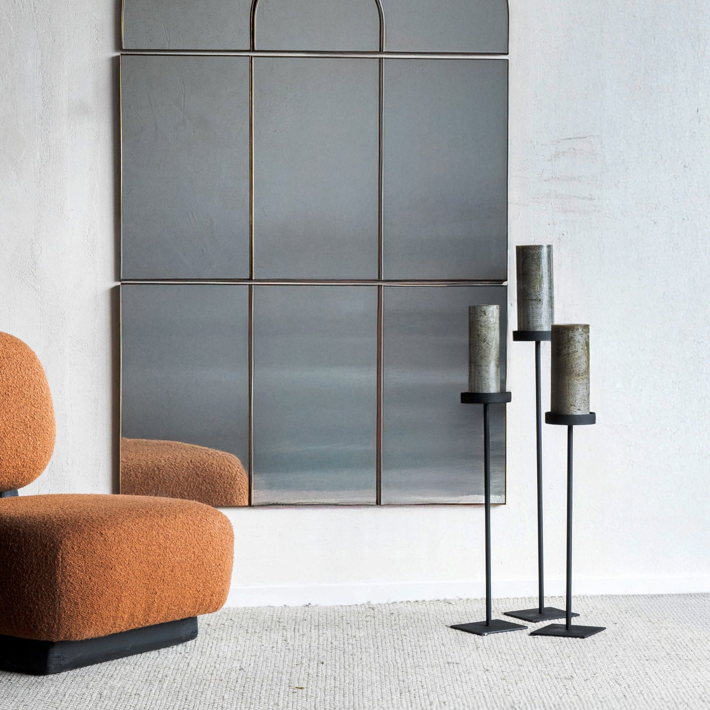 Luminara Black Floor Candle Stand | Candle Holder