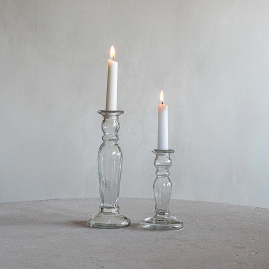 Celestia Vintage Glass Candle Holder