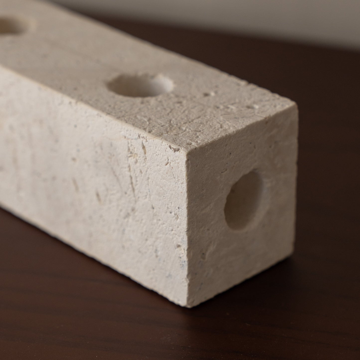 Domino Limestone Marble Candle Holder