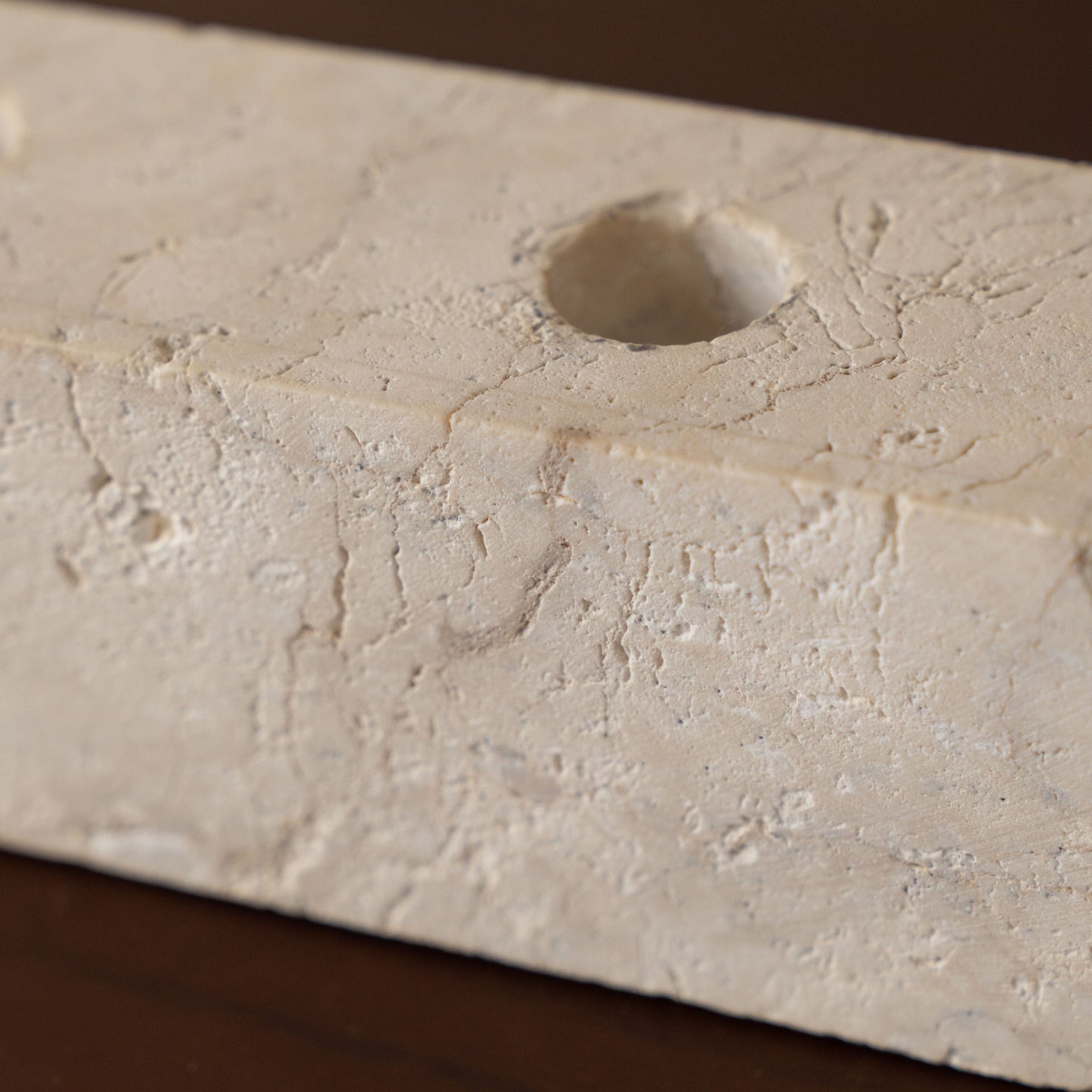 Domino Limestone Marble Candle Holder