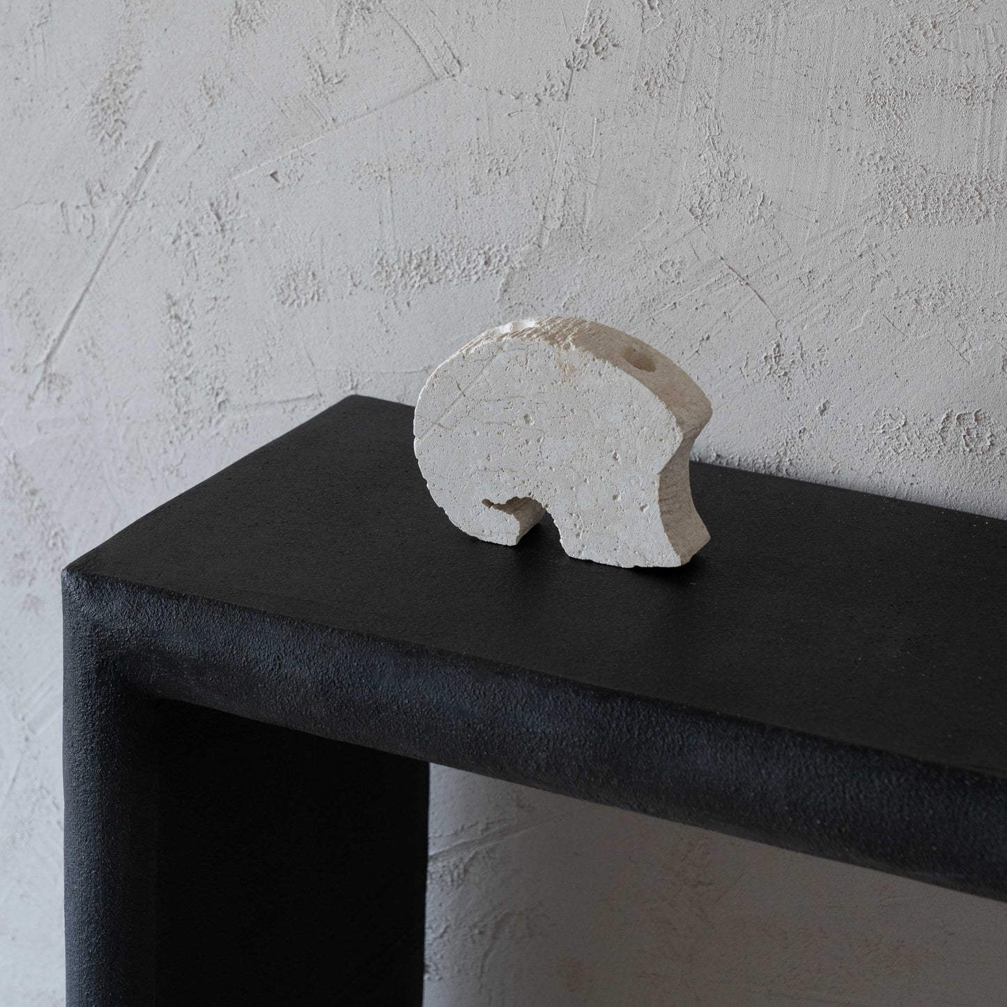 Natural Lime Stone Candle Holder