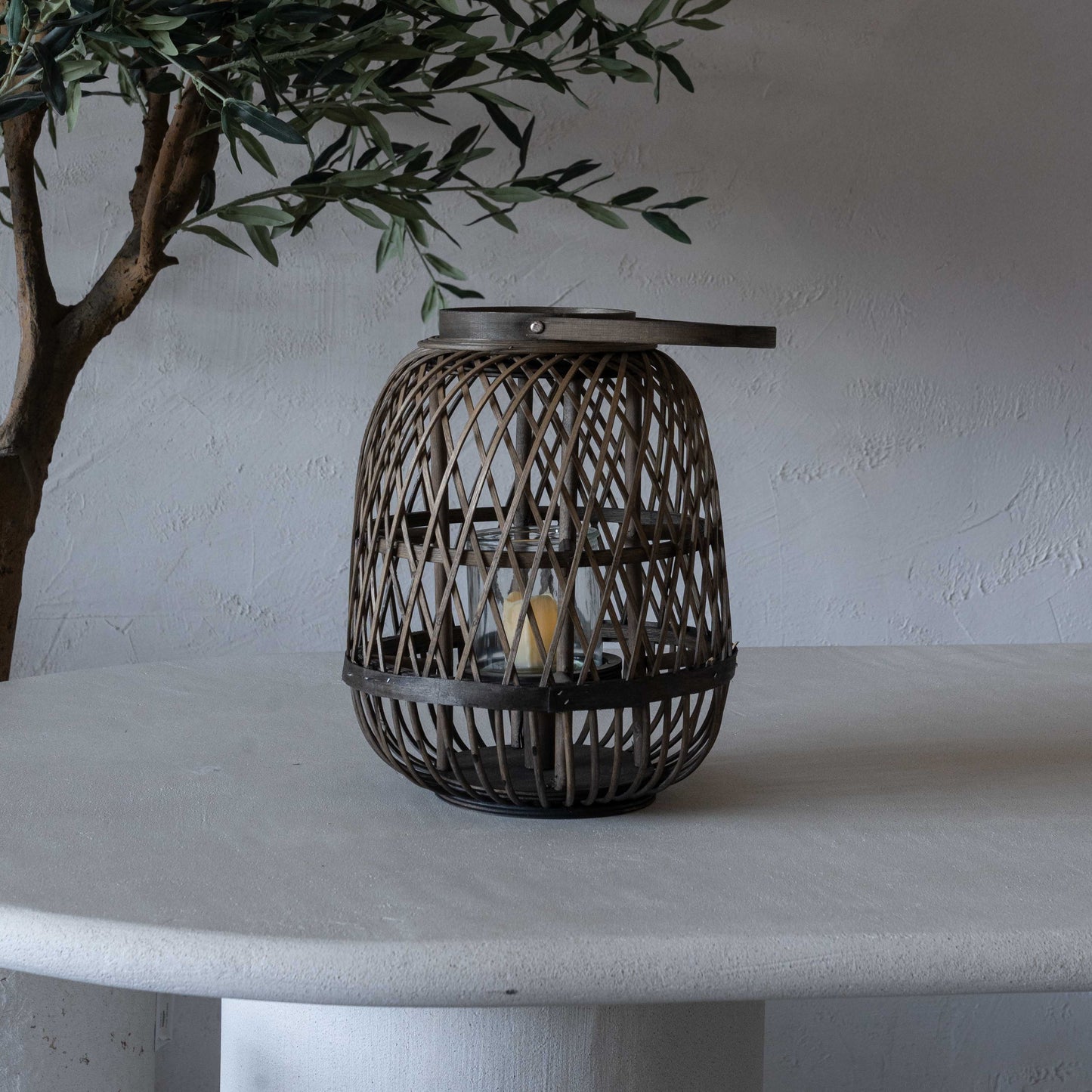 Nomad Classic Dark Wood Candle Holder | Lantern with Glass