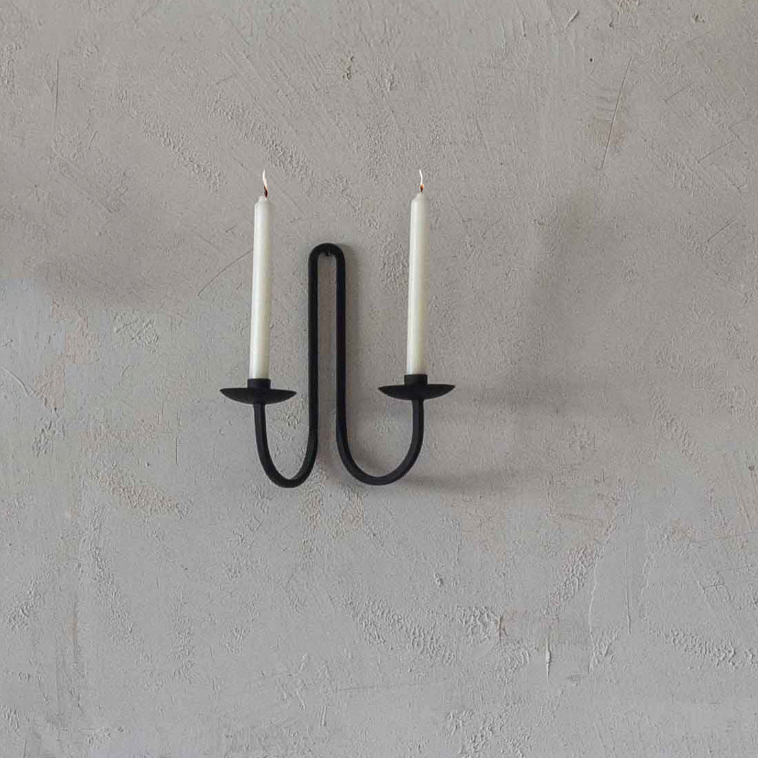 Nior Handcrafted Iron Hanging Wall Candle Holder